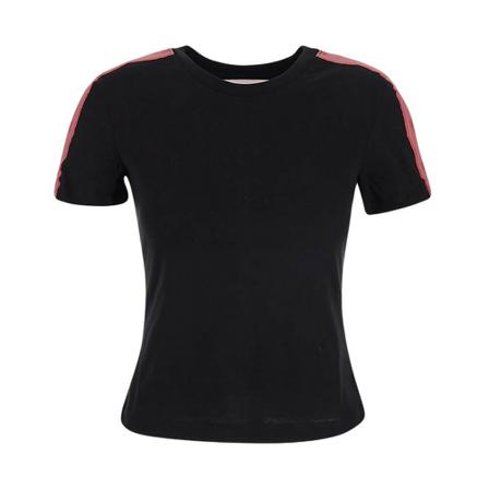 Chiara Ferragni Collection, Logo T-Shirt Zwart, Dames, Maat:L,streep