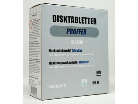 NORDEX Maskindisk Proffer tabs classic 60/fp - Lyreco - Städ och hygien - Diskrengöring - Maskindiskmedel