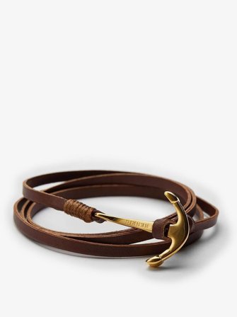 John Henric Men's Braunes Ankerarmband Mackay Size Onesize