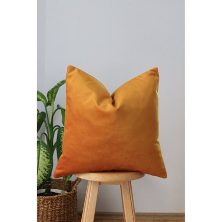 Senapsgul Kuddöverdrag i Sammet