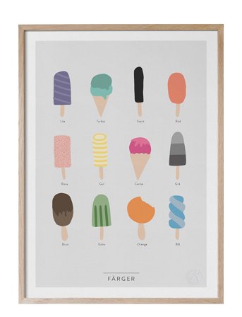 Kunskapstavlan Färger - Multi/patterned - 50X70CM