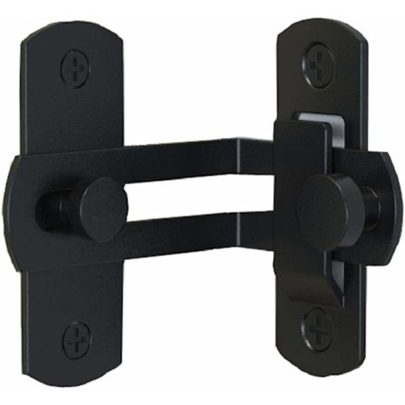 (Svart) 90 Graders Vippe Dørlås Bolt Låvedør Rettvinklet Lås Buet Dørspenne