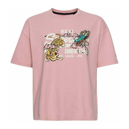 Superdry T-shirt Vintage Logo Narrative Pink, Dame T-shirts