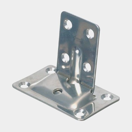 Bordsfästen, rostfritt, 85 x 50.5 x 62 mm, 2-pack