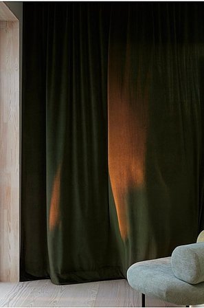 Jotex - Måttbeställd Sammetsgardin Khaki DEMI - Köp Gardiner hos Jotex