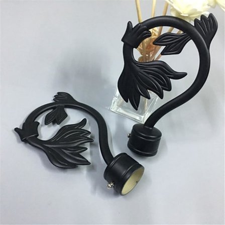 1 stk. Gardinstangsknopper Bladformet Gardinstang Ende Draperiskinne Stanghovedhætte