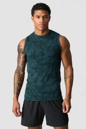 Sculpt Seamless Graphic Tank Top M Dark Dusty Teal