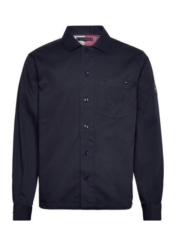 Solid Twill Shirt Jacket Overshirts Marineblå Tommy Hilfiger