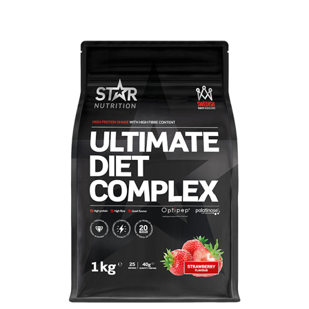 Star Nutrition Ultimate Diet Complex Måltidserstatning 1 kg, Strawberry - Bodyman.dk