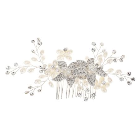 Kukka Morsian Hääkampa Pearl Morsian Sivukampa Crystal