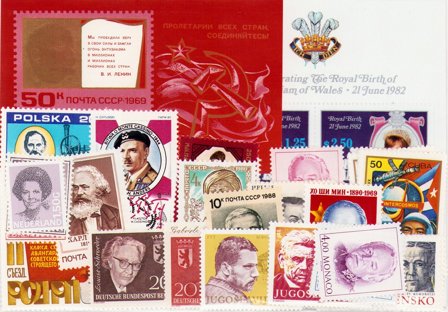 Berømte personer - Frimærkepakke - Postfrisk