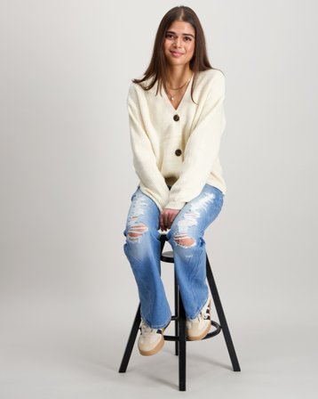 VERO MODA VMARIES LS V-NECK CARDIGAN Beige Pullover Mädchen - Kids Brand Store