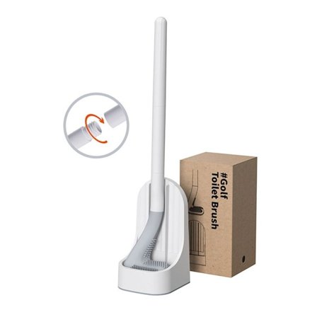 Golf toiletbørste Silikone toiletbørste HVID