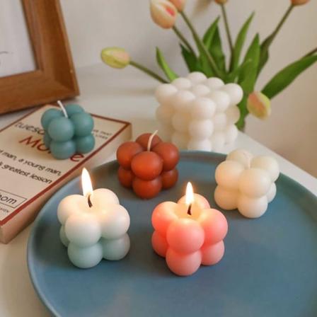 2-Pack Stor/Liten DIY Stearinljus Kub - Candle Mold - Ljusform
