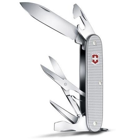 Victorinox Pioneer X Alox - lommekniv - multiverktøy - sølv - Swiss Army Knife, lengde: 9.3 cm, vekt: 94 gram