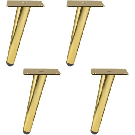 TG Möbelben, DIY-bordben i metall, bordsben för kontorsmöbler, för skåp, soffor, fåtöljer, skåp, möbler / Höjd: 100 mm, gå