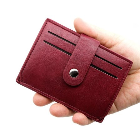 Herrplånbok Bank Kredit-ID-korthållare PU Läder Multi-Slot Fashion Card case-