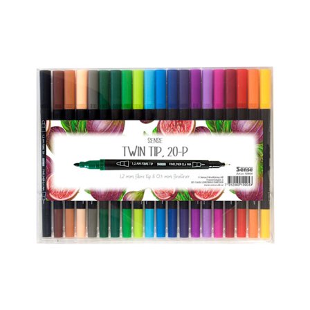 Sense Twintip Fiber & Fineliner 20-pack