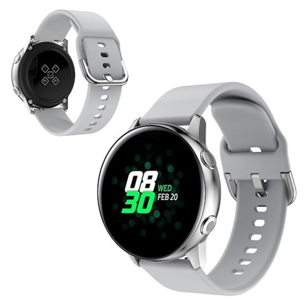 Universal silicone gloss watch band - Grey