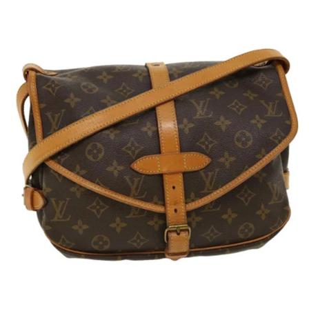 Louis Vuitton Vintage, Pre-owned Saumur 30 Monogram Messenger Bag Bruin, Dames, Maat:ONE Size