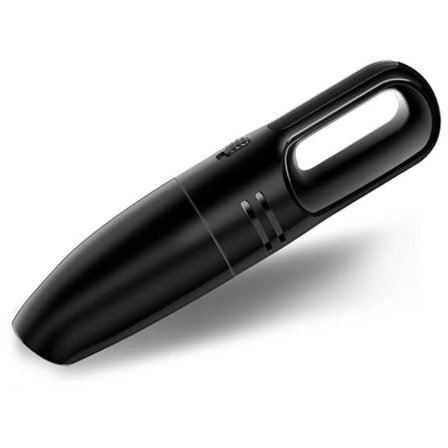 Bærbar trådløs bilstøvsuger, håndholdt støvsuger til rengøring af hjem/bil, USB-opladning genopladelig mini-støvsuger - sort