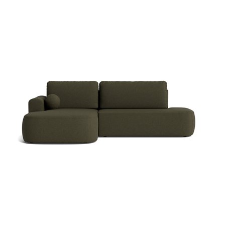 Monza Chaiselongue-Schlafsofa, links | Stauraum, Loop Grün, elegantes Design, mit Bettfunktion und Bettkasten für das Wohnzimmer, 90cm