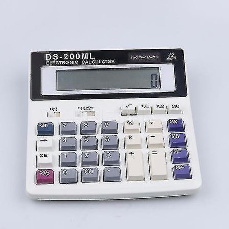 Ds-200ml Office Using Multifunction Calculator Large Keys Dual Power Computer Solar Power 12 Digits Calculator