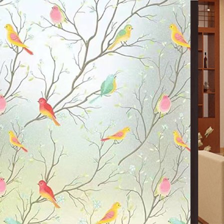 Dekorativ film til frostede glasvinduer, statisk, 45 x 100 cm