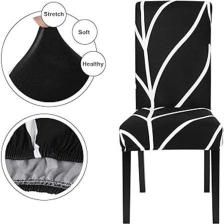 (1 st, M) 4 st Stretch Stolskydd, Matstol Överdrag El