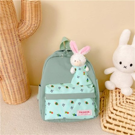 Ny förskolevskola med broderat namn, tecknad söt kanin, ryggsäck för pojkar och flickor, anpassade prinsessryggsäckar~05524