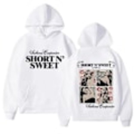 Sabrina And Carpenter Merch Hettegenser Trykt Genser Løs Pullover Casual Langermet Unisex Hvit M—max