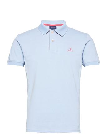 Contrast Collar Pique Ss Rugger Polos Short-sleeved Blå GANT