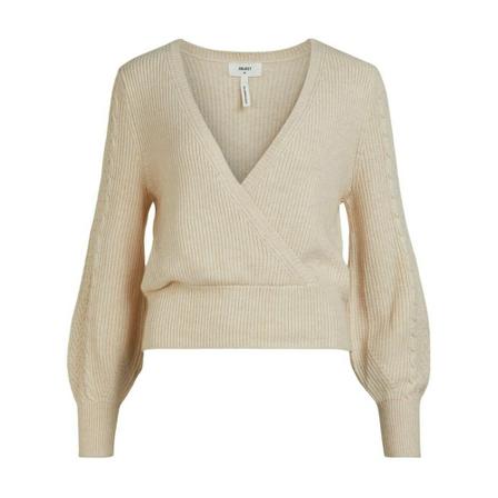 Object, DEA V-Neck Knitwear Beige, Dames, Maat:L