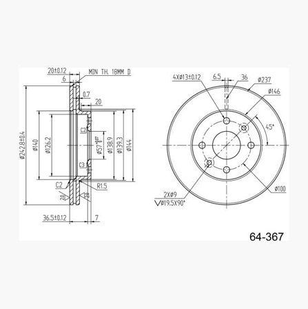 Biltema - BREMSESKIVE