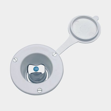 Mixer holder Barka, plastic, white, with lid