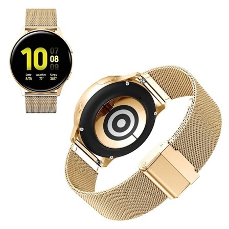 Samsung Galaxy Watch Active 2 - 40mm stainless steel + clip design watch band - Gold