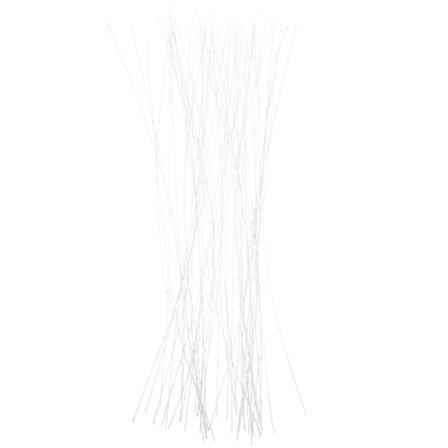 50 stk. nr. 24 hvide blomstertrådsstængler håndlavede kunstige blomster blomsterarrangement tilbehør til DIY-håndværk (hvid)