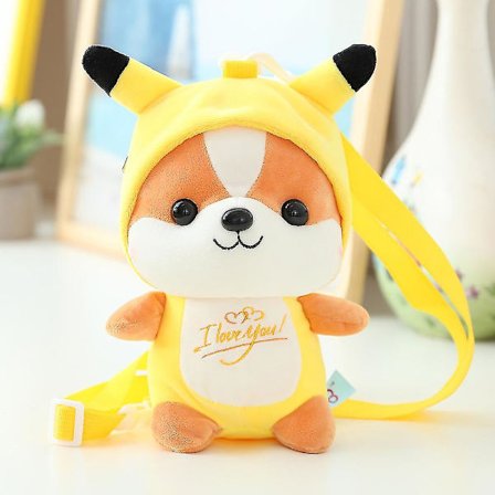 1 kpl 20 cm söpö pieni pehmoinen hamsteri lasten reppu Kawaii orava täytetty orava lelu lasten koululaukku lahja lapsille lelu tytölle (noin 20 cm, 