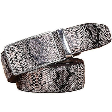 Slange Koskind Ægte Læder Automatisk Spænde Rem Ny Hot Ceintures Herrebælter Luksus Designer Høj Kvalitet Novel Cowboy