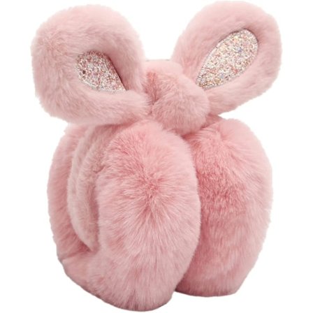 Ørevarmere til kvinder Vinter Udendørs Piger Sød Sløjfe Ørevarmere Foldbar Kunstig Pels Fleece Varme Ørevarmere