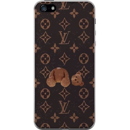 Yhteensopiva Puhelinkuori Apple Apple iPhone 5 Ylellinen monogrammikuvio rikkinäisellä nalletaustalla pimeässä muotiestetiikassa