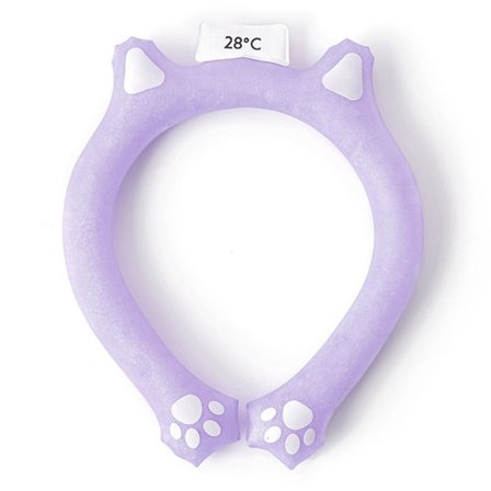 Køle Ring til Nakken, Sammenfoldelig Bærbar Køle Gel Nakkering til Indendørs (Lilla)