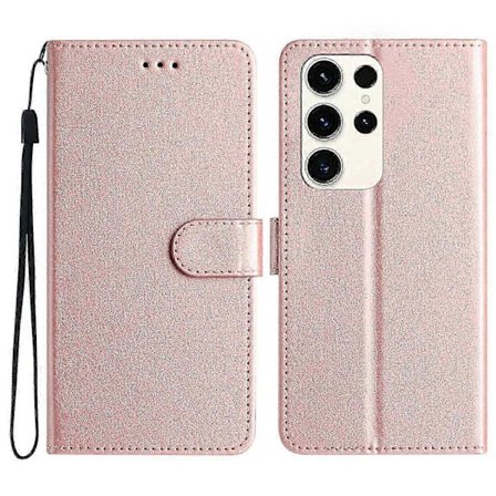 Galaxy S25 Ultra Lommeboketui med Magnetisk Lås - Lær Folio Deksel for Telefonbeskyttelse