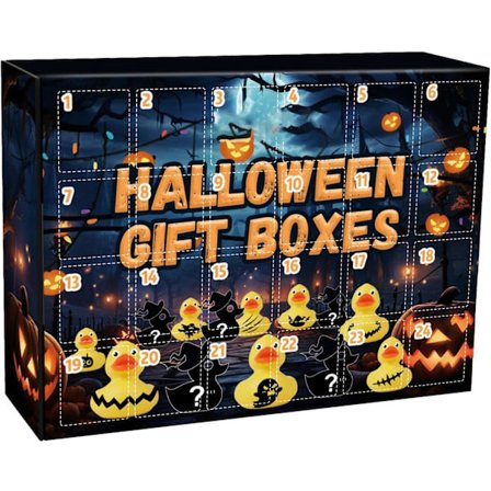 Halloween-kalenteri, Halloween-ankkakalenteri, hauska Halloween-kauhukuvioiden laskurikalenteri, 24 laatikkoa Halloween-laskuria