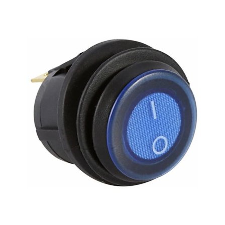 Stor vippströmbrytare, 12V LED-punktljus bilbåt rund vippströmbrytare PÅ/AV SPST blå