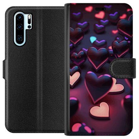 Yhteensopiva Lompakkokotelo Huawei Huawei P30 Pro KeskiyönSydämet