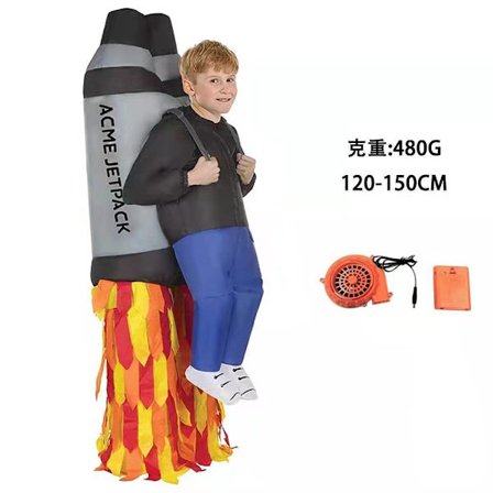 Halloween rakett oppblåsbar drakt for barn ds fly sceneopptreden rekvisitter