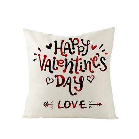 Valentinsdag Bomulls Kuddfodral Kvadratisk Soffa Midjekudde Överdrag