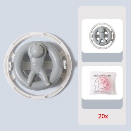 Vaskemaskine Hårfilter Hårfjerningspose GRÅ