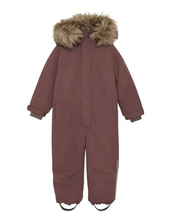 En Fant Snowsuit W. Fake Fur - Purple - 128